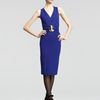 Donna Karan New York Belted Matte Jersey Dress in Purple - Lyst
