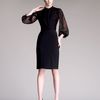 Fendi Teardrop Sleeve Dress in Black - Lyst