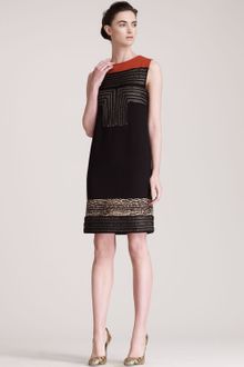 Giambattista Valli Inset-stripe Dress - Lyst