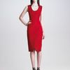 J. Mendel Sleeveless Silk Faille Dress in Red (scarlet) - Lyst