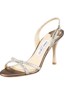 Jimmy Choo India Glittered Crisscross Slingback - Lyst