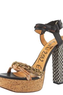 Lanvin Zigzag-heel Sandal - Lyst