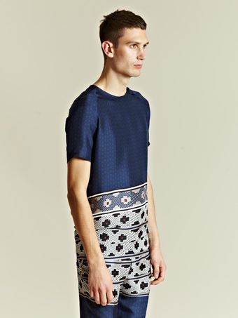 Lanvin Lanvin Mens Patterned Silk Tshirt - Lyst