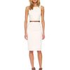 Michael Kors Beltedwaist Sheath Dress in White (ivory) - Lyst