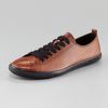 Prada Leather Laceup Captoe Sneaker Brown in Brown for Men - Lyst