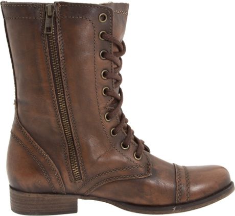 madden steve troopa cognac ankle boot womens leather