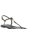 Tory Burch Emmy Logo Thong Sandal in Brown (tan) - Lyst