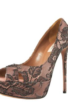 Valentino Crystallized Lace Platform Pump - Lyst