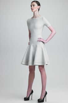 Yves Saint Laurent Flounce Skirt Knit Dress - Lyst