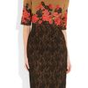 Erdem Ivy Embroidered Stretchcrepe and Lace Dress in Brown (tobacco) - Lyst