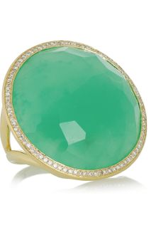 Ippolita Lollipop 18karat Gold Chrysoprase and Diamond Ring - Lyst