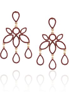 Oscar de la Renta 24karat Goldplated Crystal Earrings - Lyst