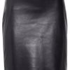 The Row Norick Leather Pencil Skirt in Blue (midnight) - Lyst