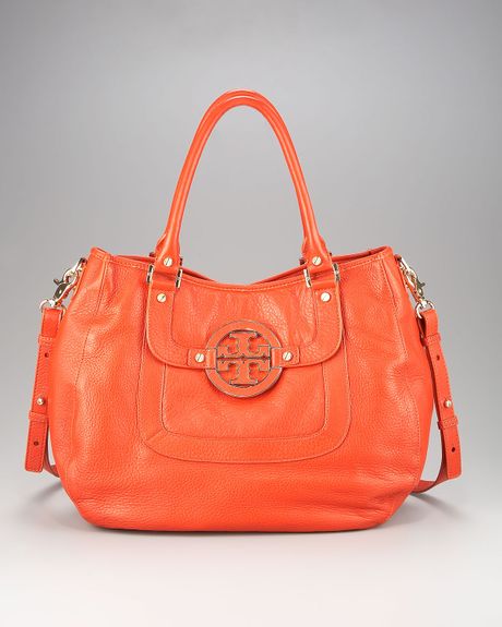 Tory Burch Amanda Hobo in Orange (tiger\'s eye) - Lyst