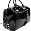 Versace Patent Leather Bowler Bag in Black - Lyst