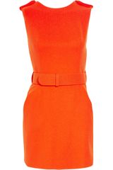 Alexander McQueen Wool Crepe Mini Dress