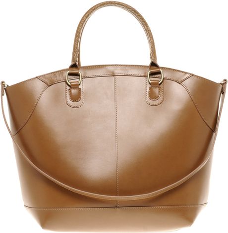 Asos Leather Bucket Tote Bag in Brown (tan) | Lyst