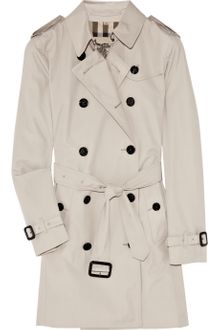 Burberry Short Twill Trench Coat - Lyst