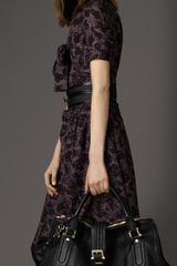 Burberry Bow Detail Silk Blend Dress