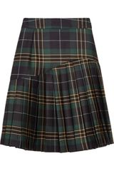 Vivienne Westwood Anglomania Plaid Pleated Wool Twill Skirt