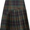 Vivienne Westwood Anglomania Plaid Pleated Wool Twill Skirt in Green - Lyst
