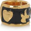 Yves Saint Laurent Ycons Enameled Goldplated Ring in Gold - Lyst