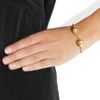 Alexander Mcqueen Swarovski Crystal Doubleskull Bracelet in Gold - Lyst