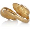 Alexander Mcqueen Swarovski Crystal Doubleskull Ring in Gold - Lyst