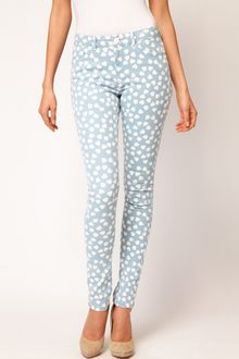 Asos Asos Skinny Jean in Heart Print 4 - Lyst