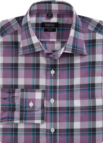 Barneys New York Oversized Plaid Dress Shirt - Lyst
