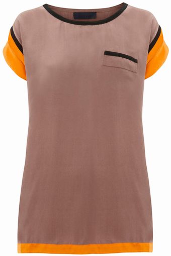 Bastyan Contrast Trim Top - Lyst