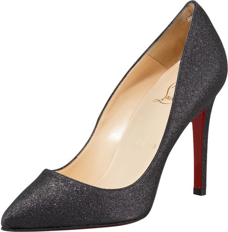 Christian Louboutin Pigalle Glitter Pump in Black - Lyst