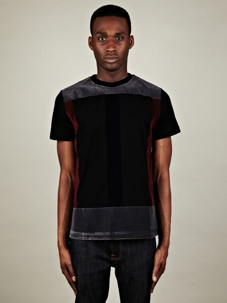 Christopher Kane Christopher Kane Mens Flock Panel Tshirt in Black for Men - Lyst