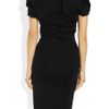 Donna Karan New York Draped Crepejersey Dress in Black - Lyst