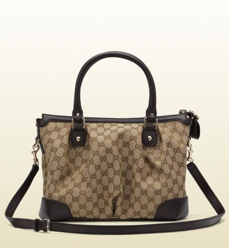 Gucci Sukey Original Gg Canvas Top Handle Bag In Beige 