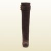 Gucci Josephine Round Horseheads Tall High Heel Platform Boot in Brown - Lyst
