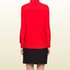 Gucci Pleated Sash Blouse in Red - Lyst