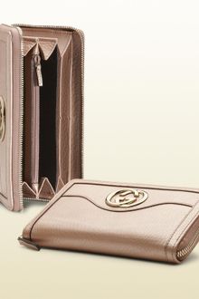 Gucci Interlocking G Zip Around Wallet - Lyst