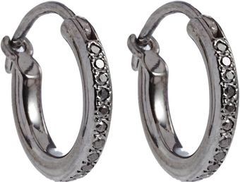 Ileana Makri Oxidized Midi Hoop Earrings - Lyst