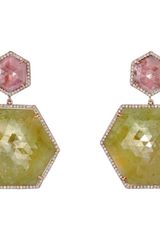 Irene Neuwirth Sapphire Hexagon Earrings