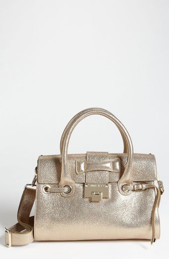 Jimmy Choo Rosalie Glitter Leather Satchel - Lyst