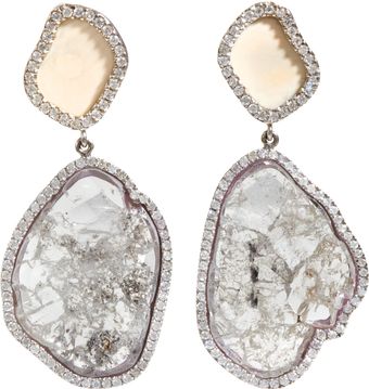 Monique Péan Woolly Mammoth Diamond Slice Earrings - Lyst