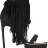 Nicholas Kirkwood Fringed Suede Sandals in Black - Lyst