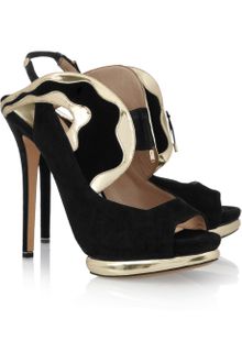 Nicholas Kirkwood Suede and Metallic Leather Sandals - Lyst