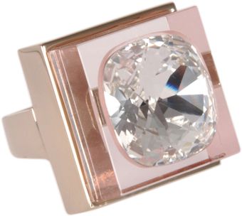 Nina Ricci Plexiglass Crystal Ring - Lyst