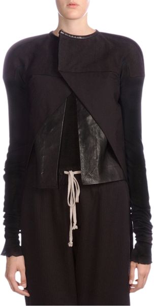 Rick Owens Molded Shoulder Jacket in Black - Lyst