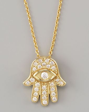 Roberto Coin Gold Hamsa Pendant Necklace - Lyst