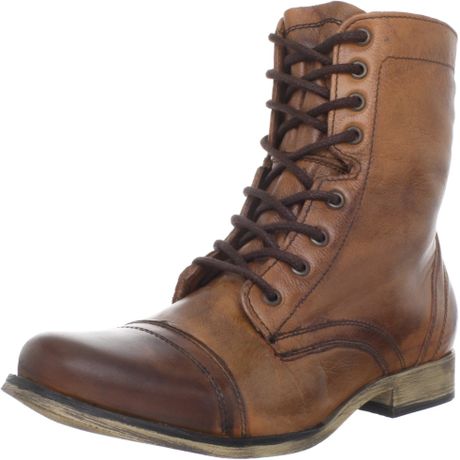 tan madden steve boot mens leather laceup