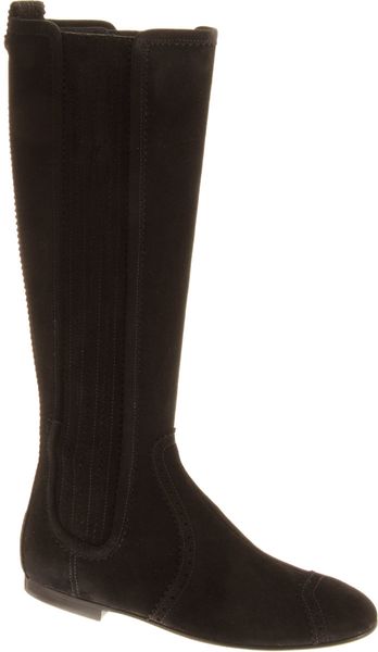 Balenciaga Pullon Knee Boot in Black - Lyst