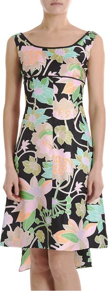 Barbara Tfank Capeback Floral Dress - Lyst